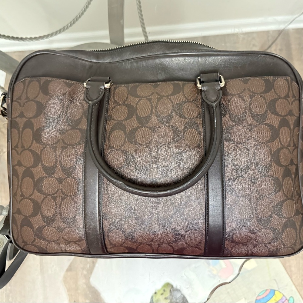 COACH Leather Briefcase Bag - Picture 2 of 8